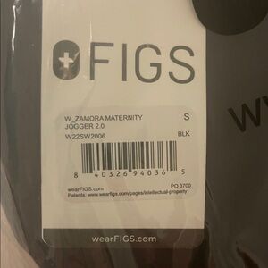 Figs Black Zamora Maternity Scrub Pants